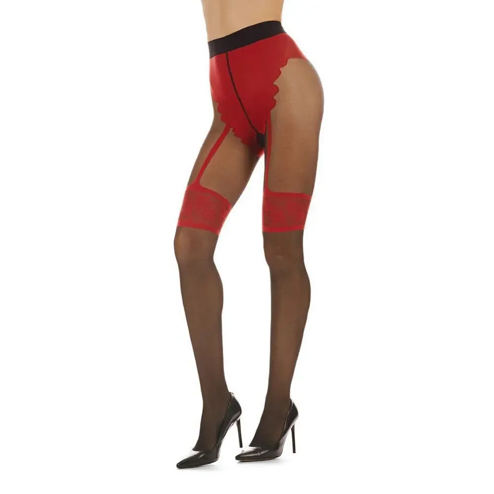 🦋B2G1🦋MeMOÍ LoveMoi Fantasy Knit In Cheeky Brief Garter Sheer Pantyhose | Lov300